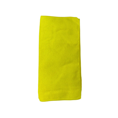 Paño de microfibra amarillo brillante doblado, para limpieza de autos, hogar o taller