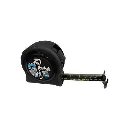 Flexómetro Carben negro 8m, cinta de 30mm, uso rudo profesional