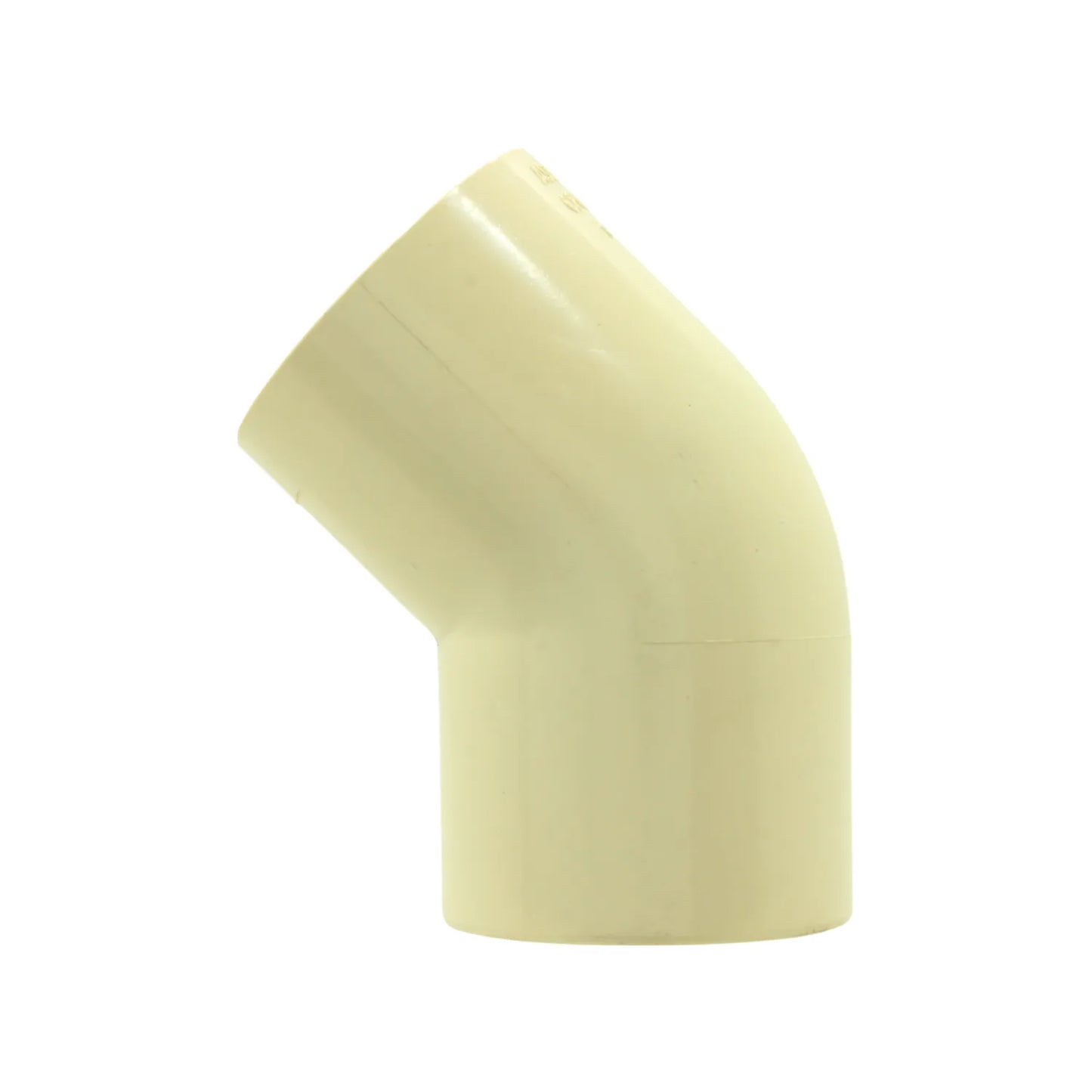 Codo de CPVC 45° 1" (25 mm) color beige para tuberías de fontanería
