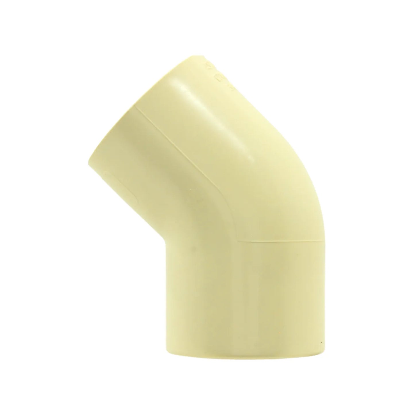 Codo CPVC 3/4 pulg 45 grados beige para tuberías de agua caliente y fría