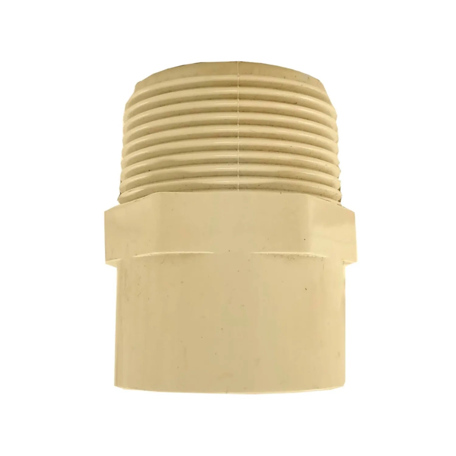 Conector CPVC 3/4 pulg. (19 mm) rosca exterior macho beige para uniones de tubería