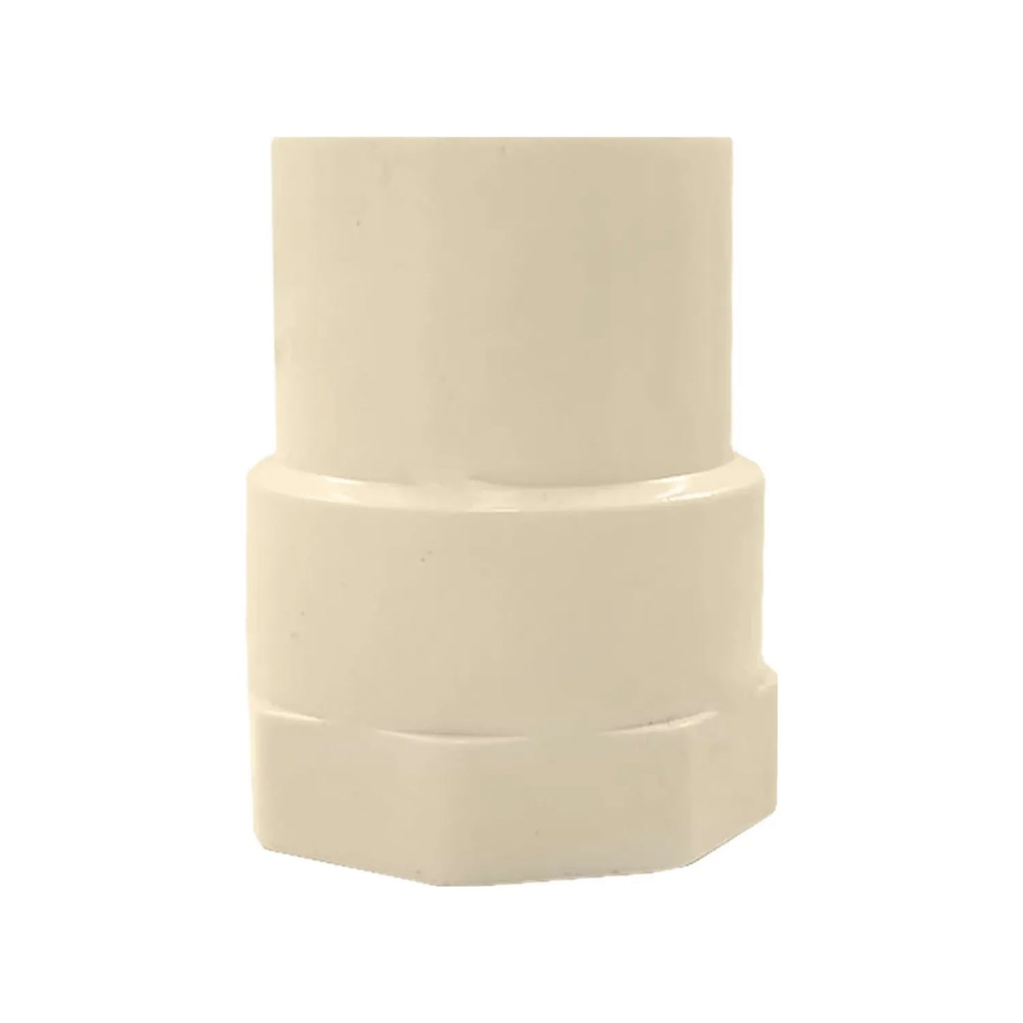 Conector CPVC 3/4 pulgada rosca interior hembra, color beige, para instalaciones hidráulicas