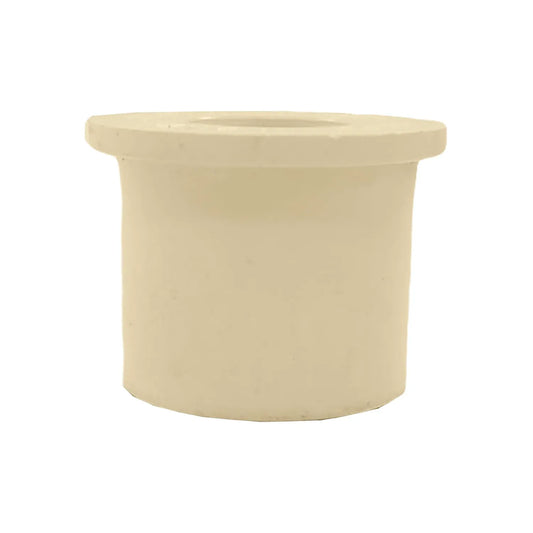 Bushing reductor CPVC crema de 3/4 a 1/2 pulgada para fontanería