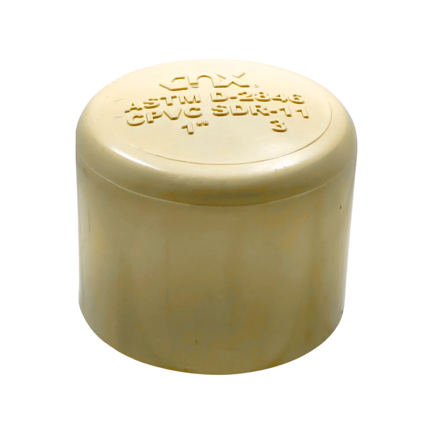 Tapón CPVC 1 pulgada CNX beige. SDR-11 ASTM D-2846 para fontanería.