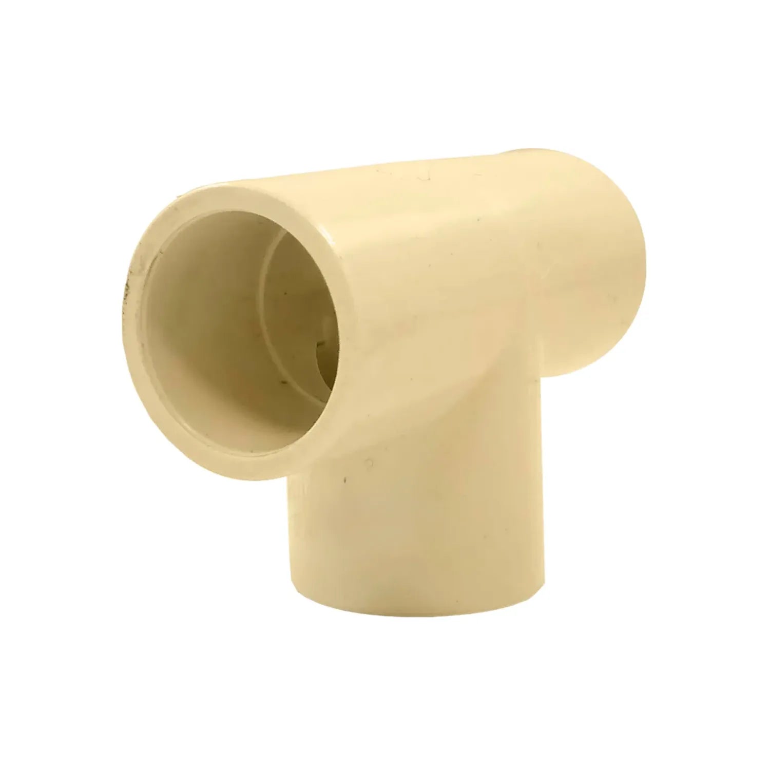 Conexión tee CPVC 1/2 pulgada (13mm), crema, para sistemas de tuberías de agua caliente y fría