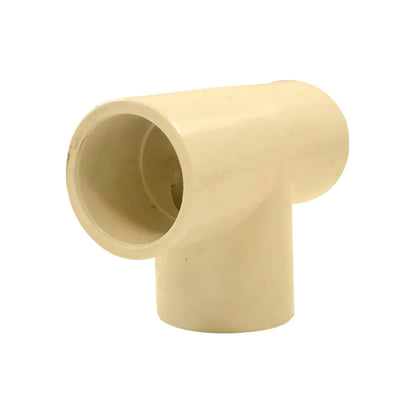 Conexión tee CPVC 1/2 pulgada (13mm), crema, para sistemas de tuberías de agua caliente y fría