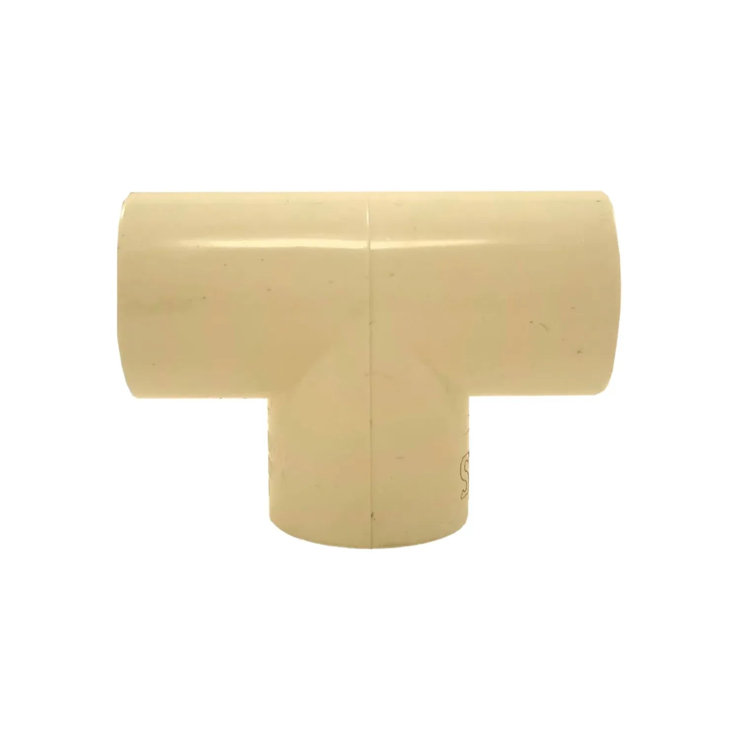 Tee CPVC 1/2 pulgada para conexiones de tuberías de plomería, color crema