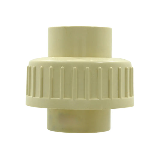 Tuerca unión CPVC 1 pulgada (25mm) color crema para conexiones de fontanería y tuberías