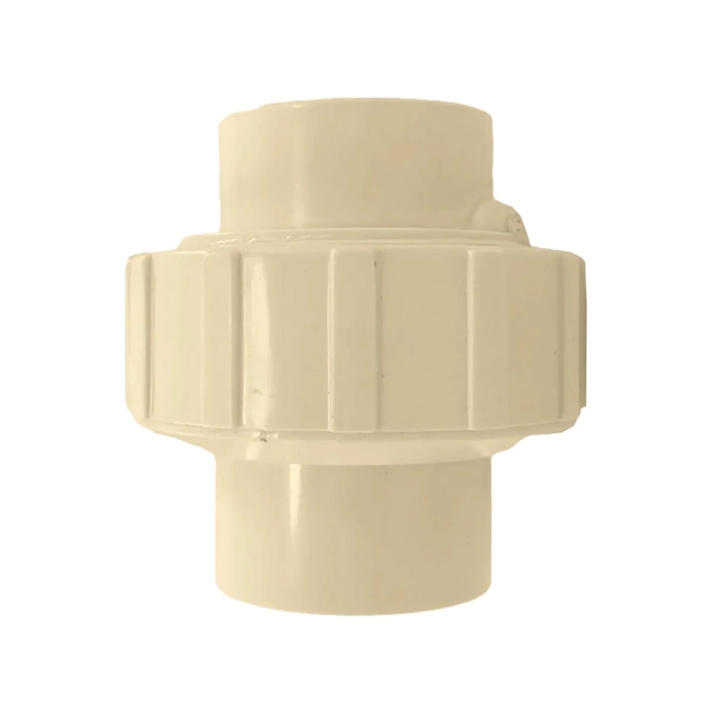 Tuerca unión CPVC 3/4 (19 mm) para tubería, conexión de fontanería color crema claro
