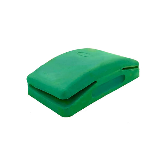 Bloque de lijado manual de goma color verde para lija de papel con agarre ergonómico