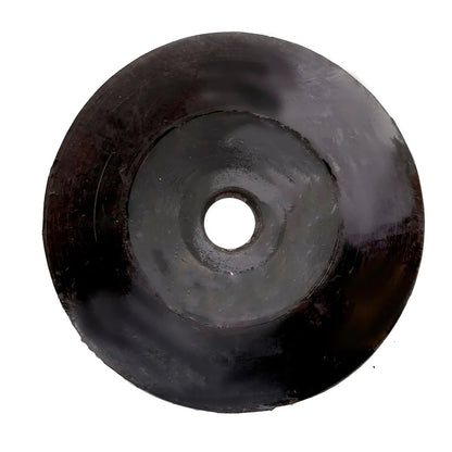 Disco de goma negro antivibración con orificio central para montaje