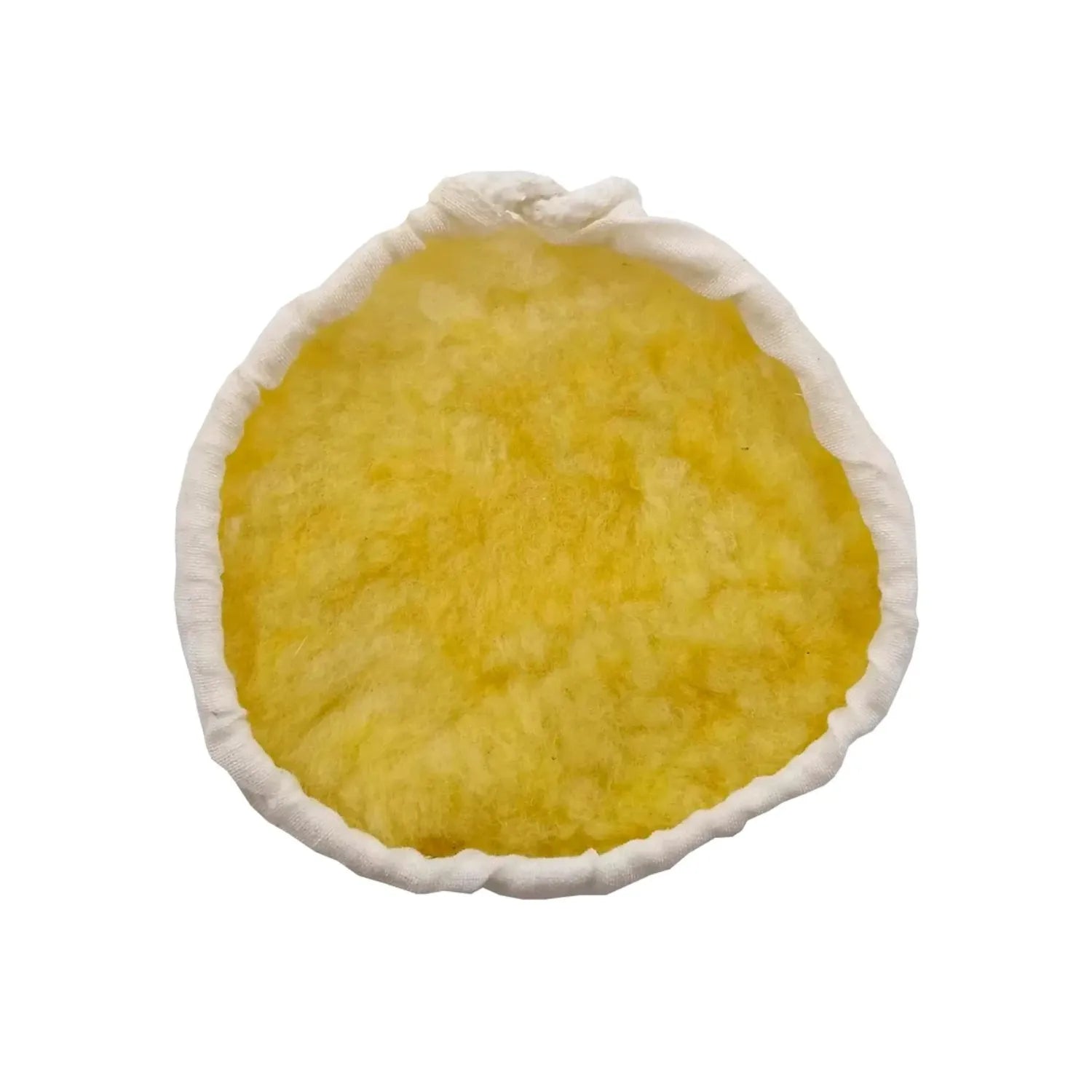 Bonete de lana natural de 7 pulgadas para pulido y encerado de superficies con base de soporte blanca