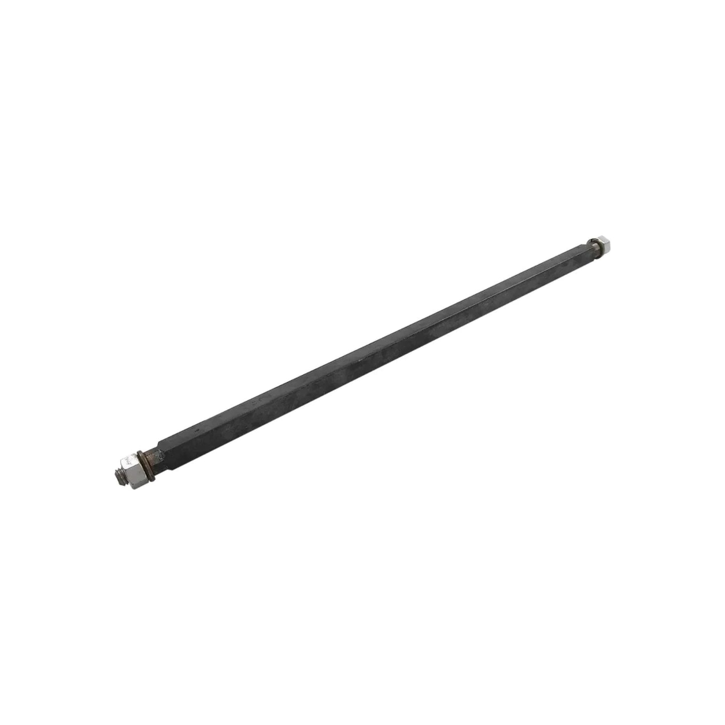 Eje de metal cuadrado para diablo, 50 cm, con tuercas y arandelas, para balero de 5/8