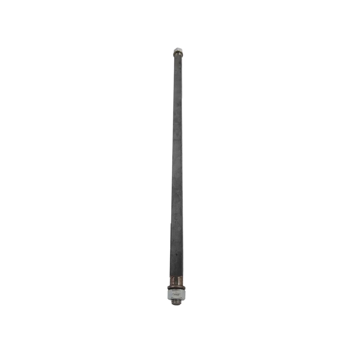 Eje para diablo de 50 cm, metal gris con tuercas y rondanas, compatible con baleros de 5/8
