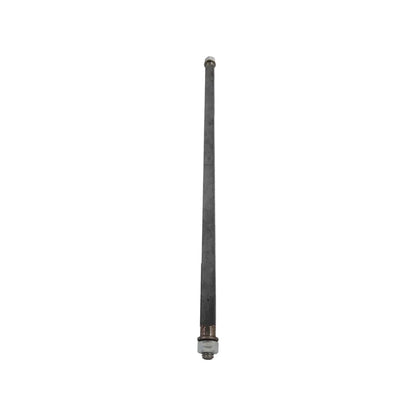 Eje para diablo de 50 cm, metal gris con tuercas y rondanas, compatible con baleros de 5/8