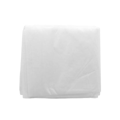 Membrana impermeabilizante blanca plegada, compacta para transporte y aplicación en obras.