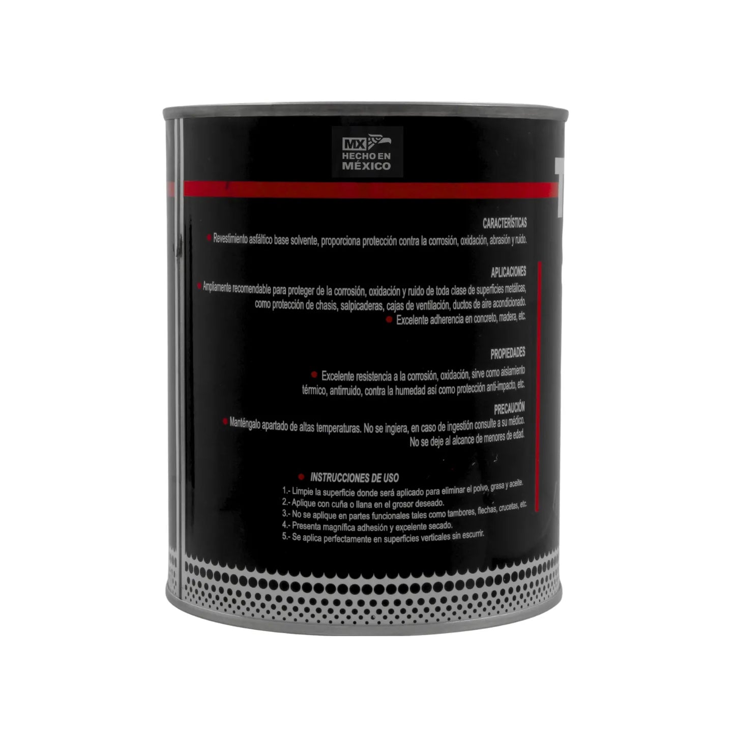Revestimiento asfáltico negro anticorrosivo para chasis y metales, aislante de ruido, térmico y humedad