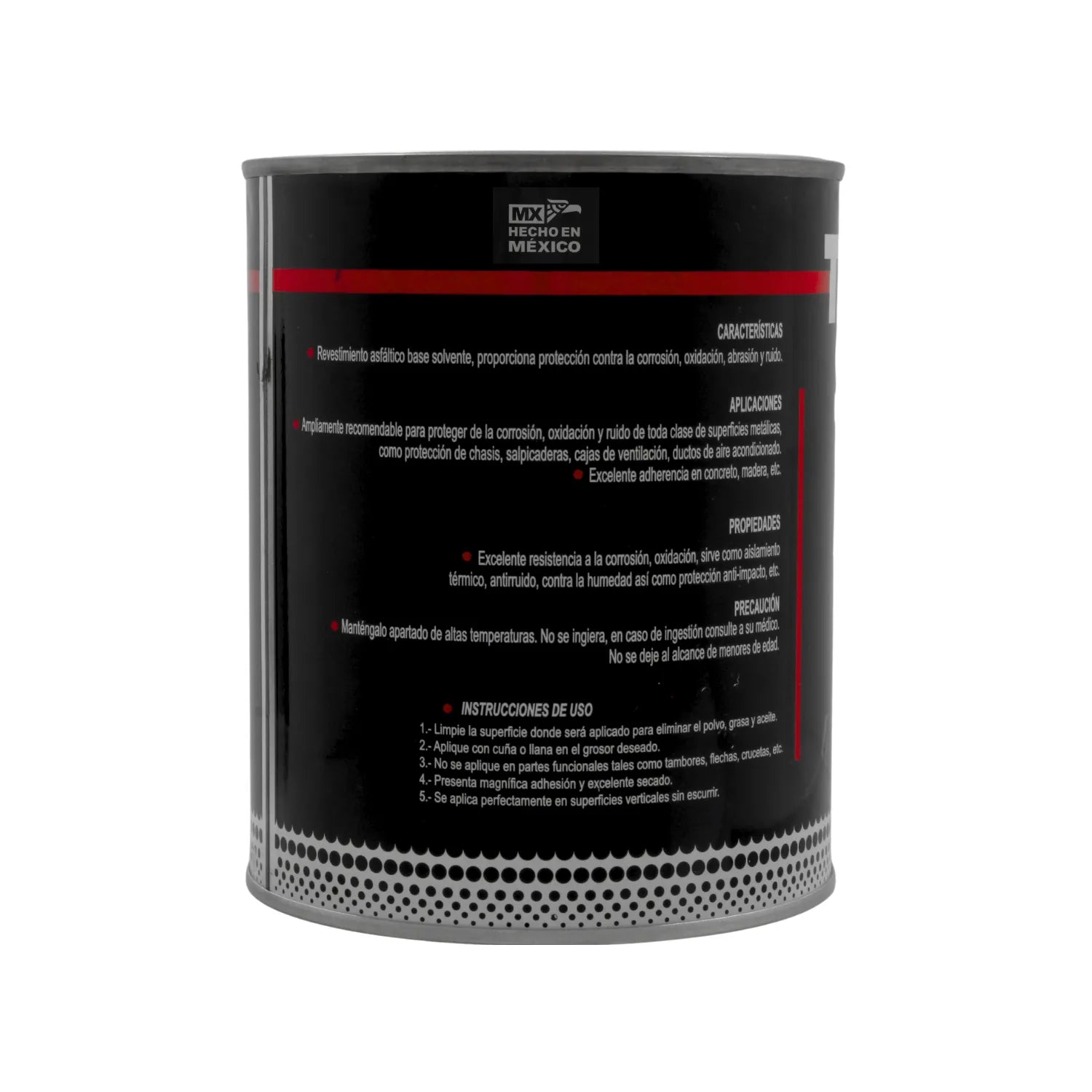 Revestimiento asfáltico negro anticorrosivo para chasis y metales, aislante de ruido, térmico y humedad