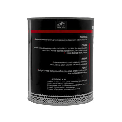 Revestimiento asfáltico negro anticorrosivo para chasis y metales, aislante de ruido, térmico y humedad