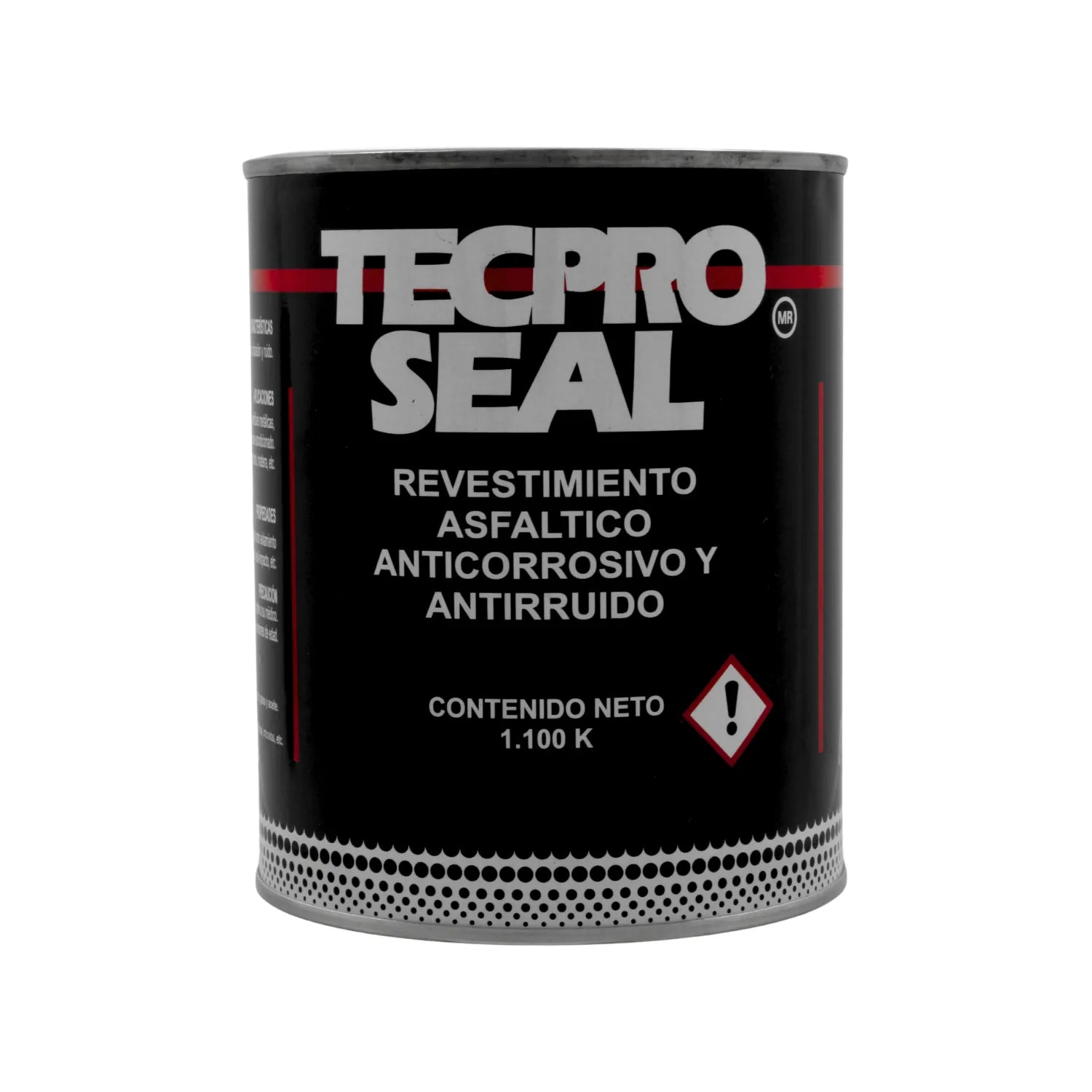 Revestimiento asfáltico TECPRO SEAL negro, anticorrosivo y antiruido, contenido 1.100K para protección de superficies
