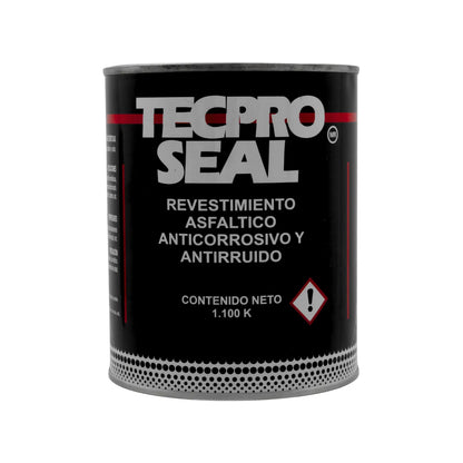 Revestimiento asfáltico TECPRO SEAL negro, anticorrosivo y antiruido, contenido 1.100K para protección de superficies