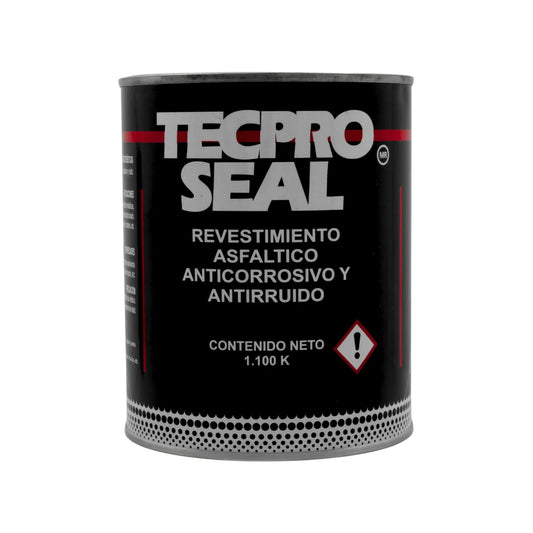 Revestimiento asfáltico TECPRO SEAL negro, anticorrosivo y antiruido, contenido 1.100K para protección de superficies