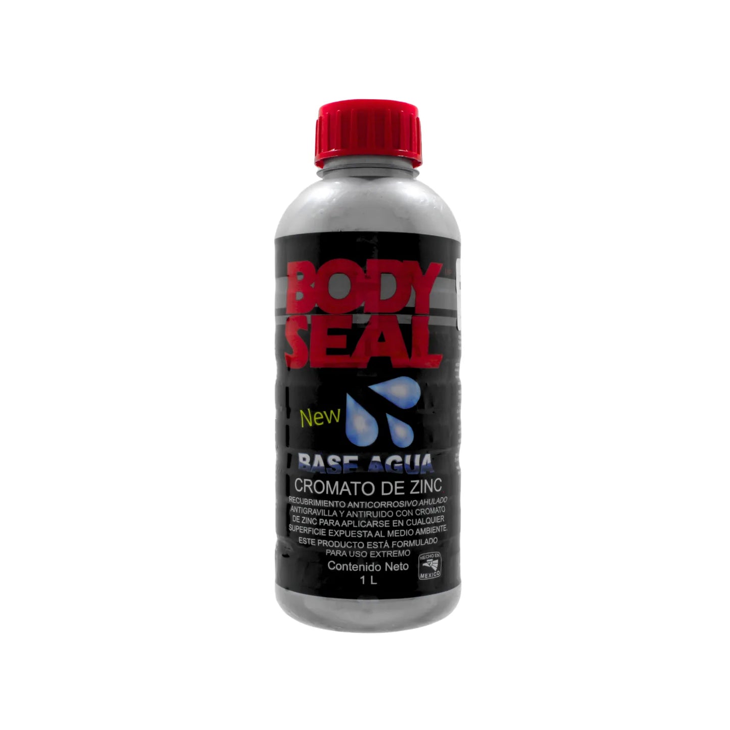 Recubrimiento BODY SEAL cromato de zinc base agua, anticorrosivo, antigravilla y antirruido automotriz 1L