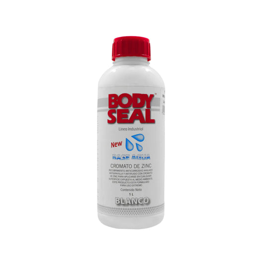 BODY SEAL Cromato de Zinc anticorrosivo blanco 1L base agua uso industrial antigravilla antiruido para exterior extremo