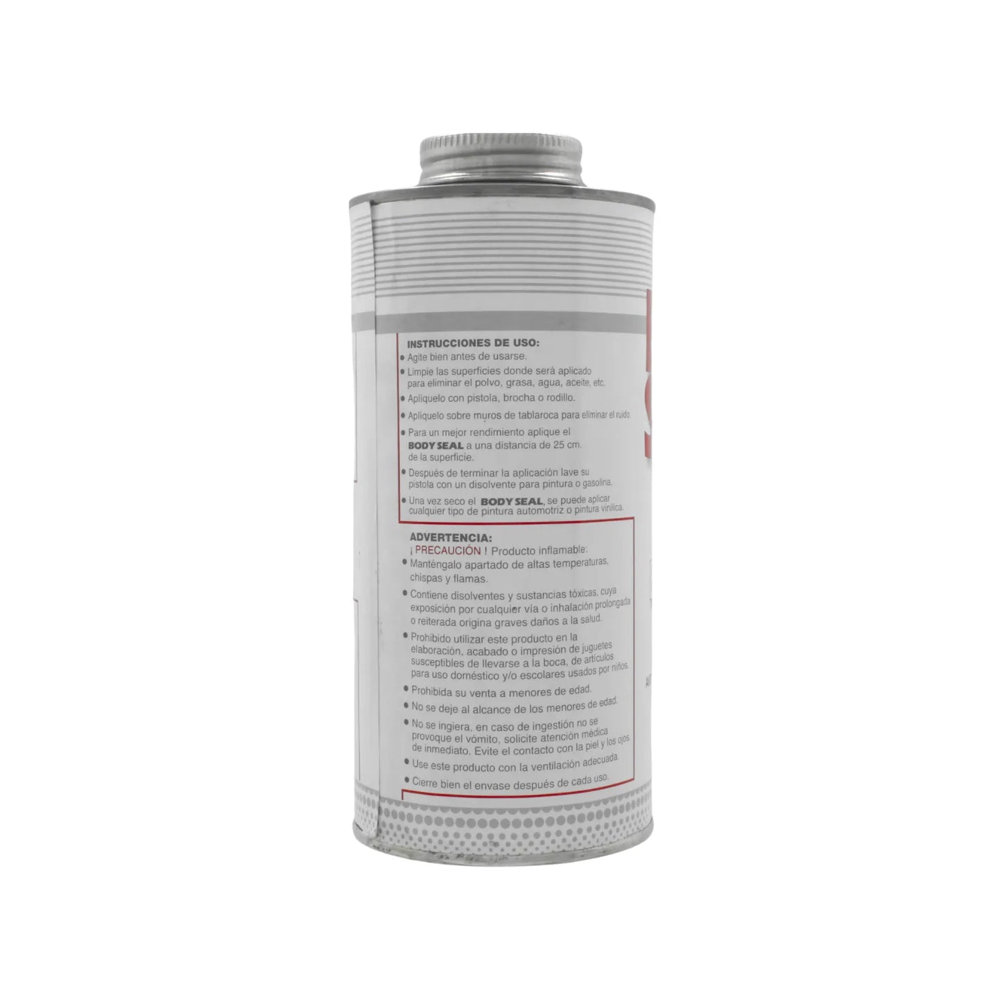 Silver BODY SEAL automotriz, sellador primario para preparación de pintura y aislamiento acústico.
