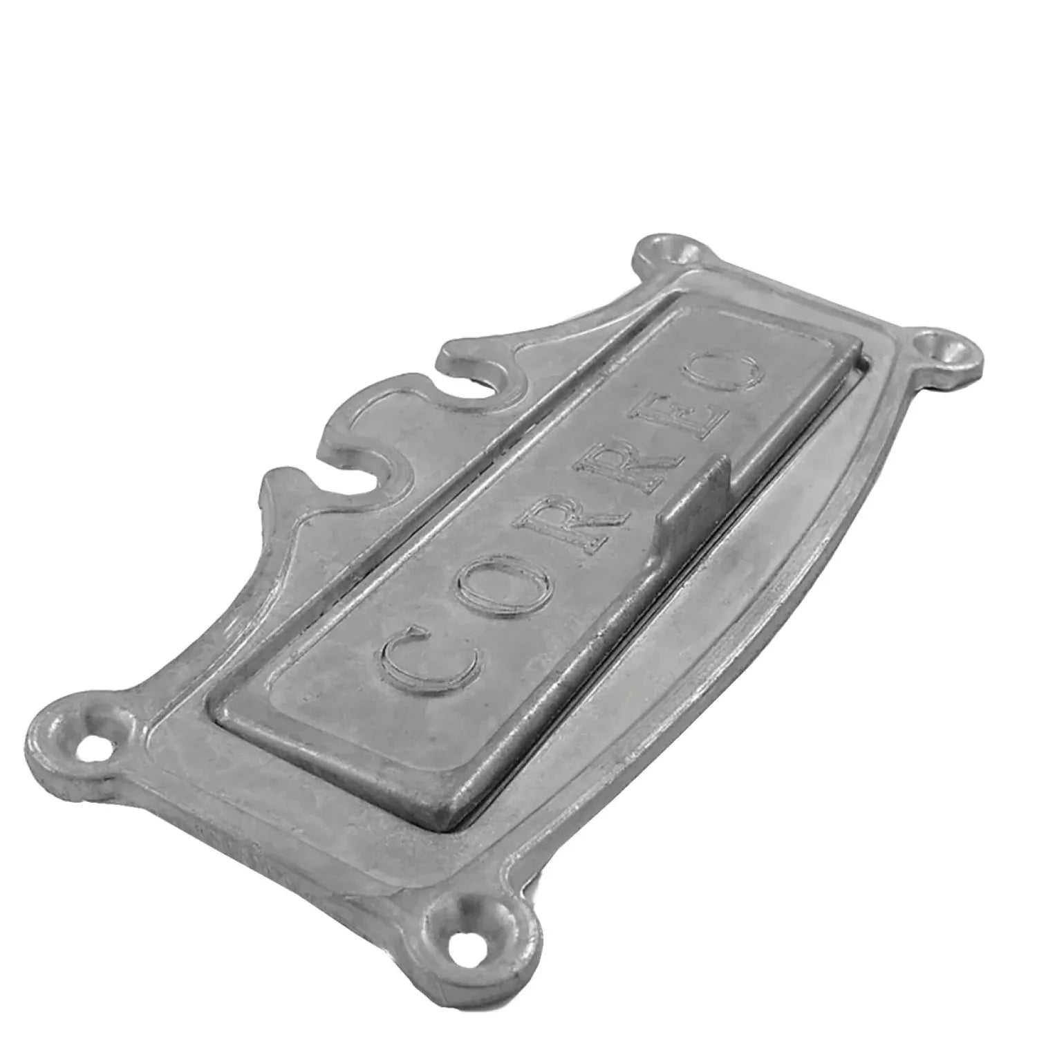 Placa de buzón de aluminio gris con inscripción CORREO, diseño clásico, para entrada de cartas