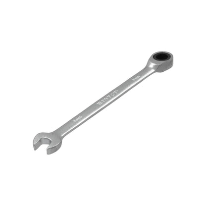 Llave combinada EMTDP 8mm cromada, boca fija y extremo de carraca para aprietes rápidos