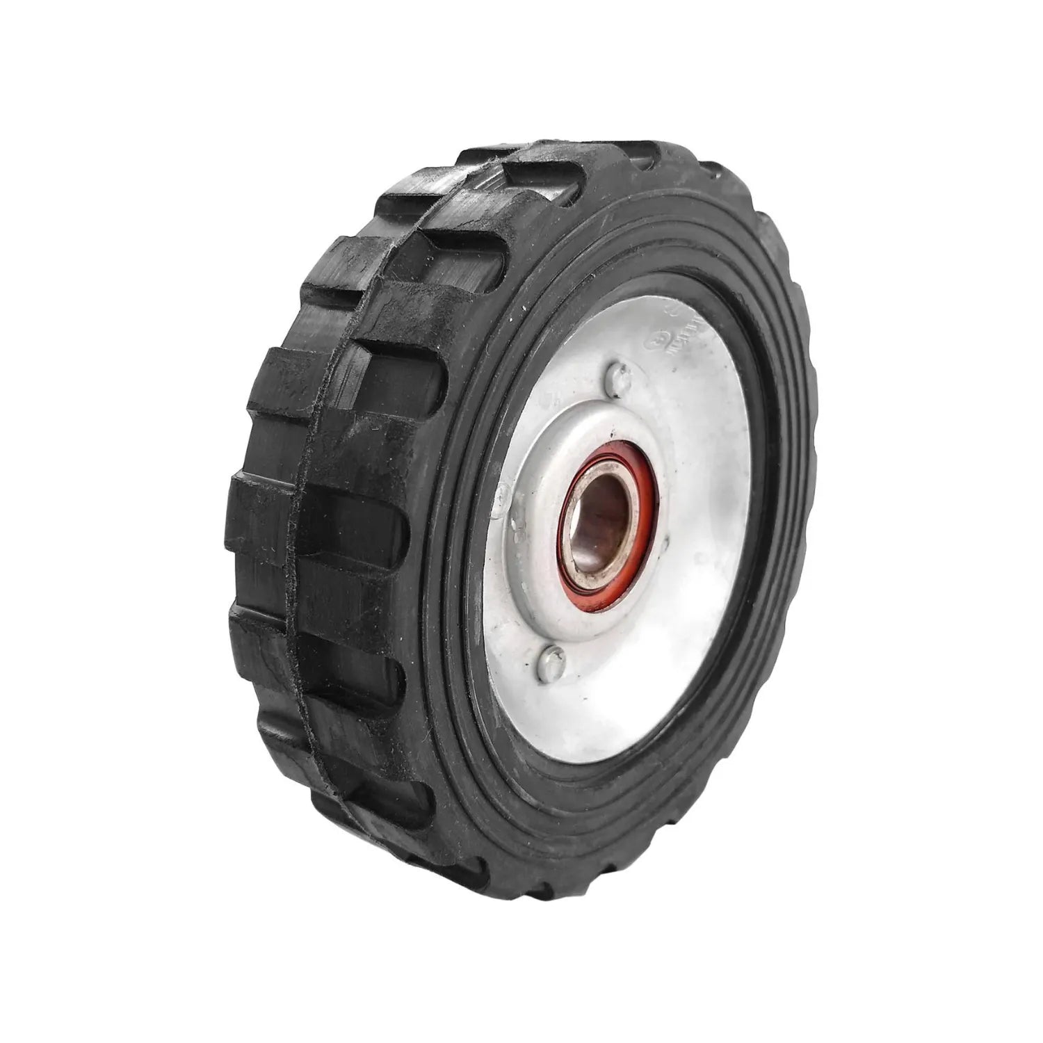 Rueda negra de hule macizo para diablo, 5 pulgadas con un balero resistente