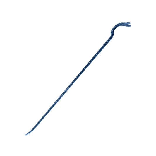 Barreta de uña de acero azul 5/8"x24" (60cm) para extracción de clavos y palanca en trabajos de demolición
