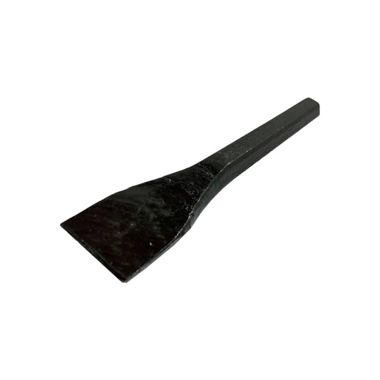 Cincel de acero hexagonal de 3/4" (1.90 cm) con punta plana, herramienta manual para picar y demoler.
