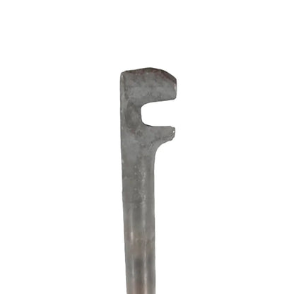Llave de esqueleto de metal gris, punta bit con muesca para cerraduras antiguas