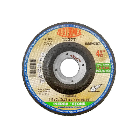 Disco corte abrasivo Austromex 377 para piedra y concreto 4 1/2" (115mm) Easy-Cut