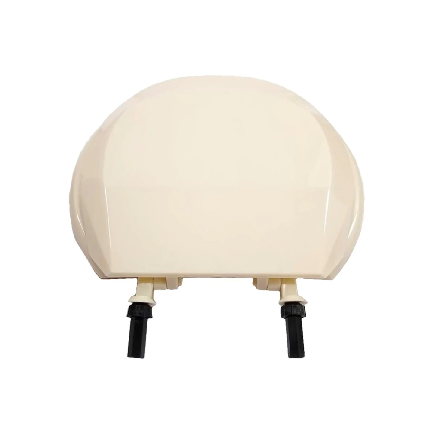 Tapa de asiento de inodoro color hueso con herrajes de fijación inferiores para repuesto de baño