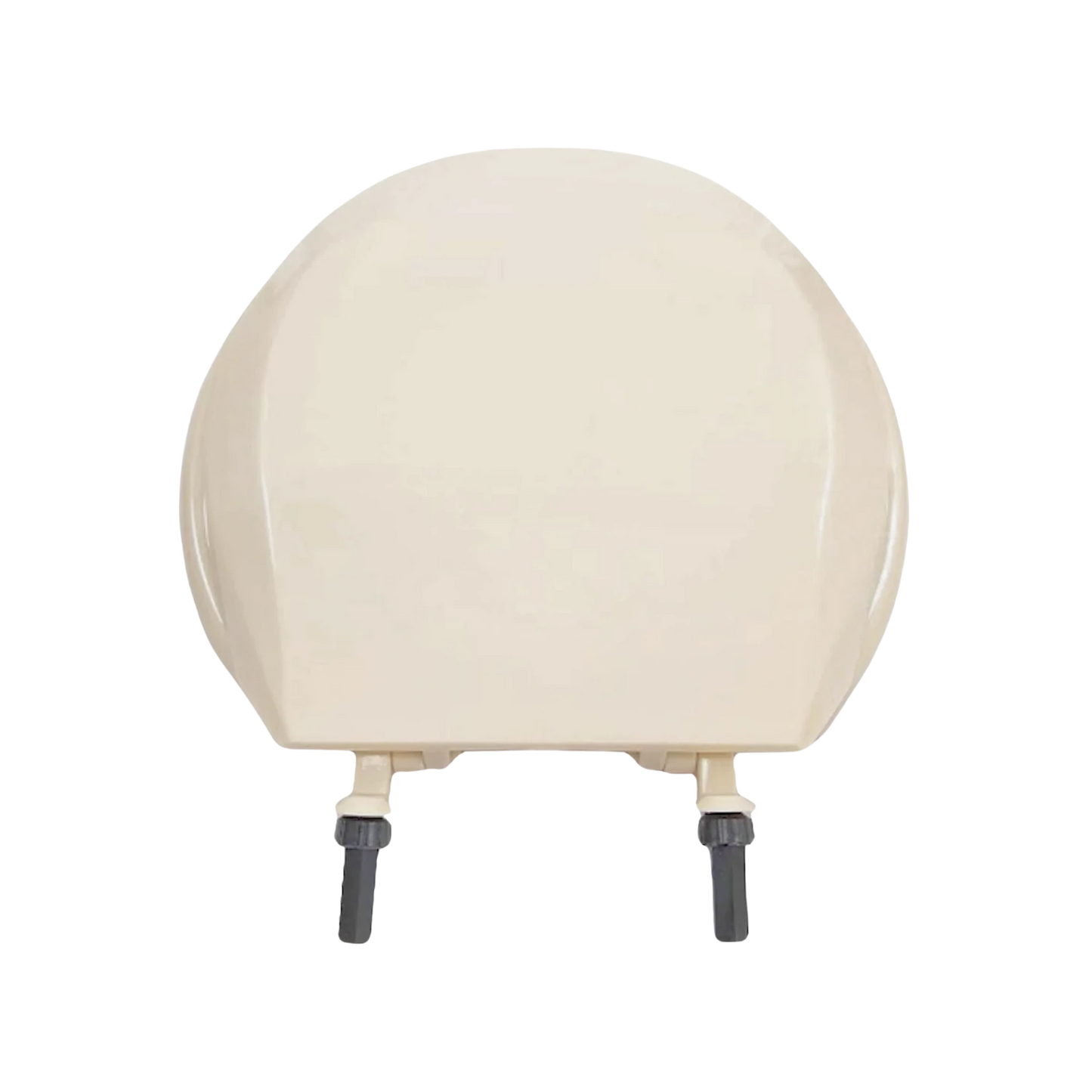 Asiento para baño marfil con herrajes de fijación ajustables, para inodoro estándar