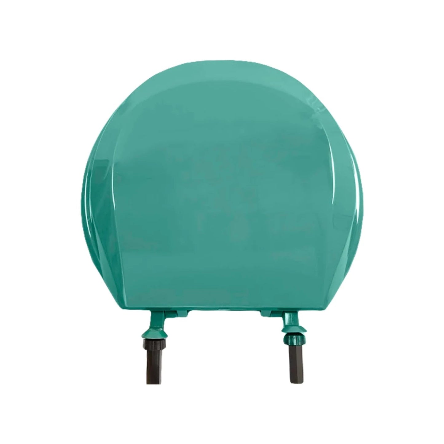 Asiento de inodoro verde nilo brillante, tapa de WC de ferretería con herrajes de montaje