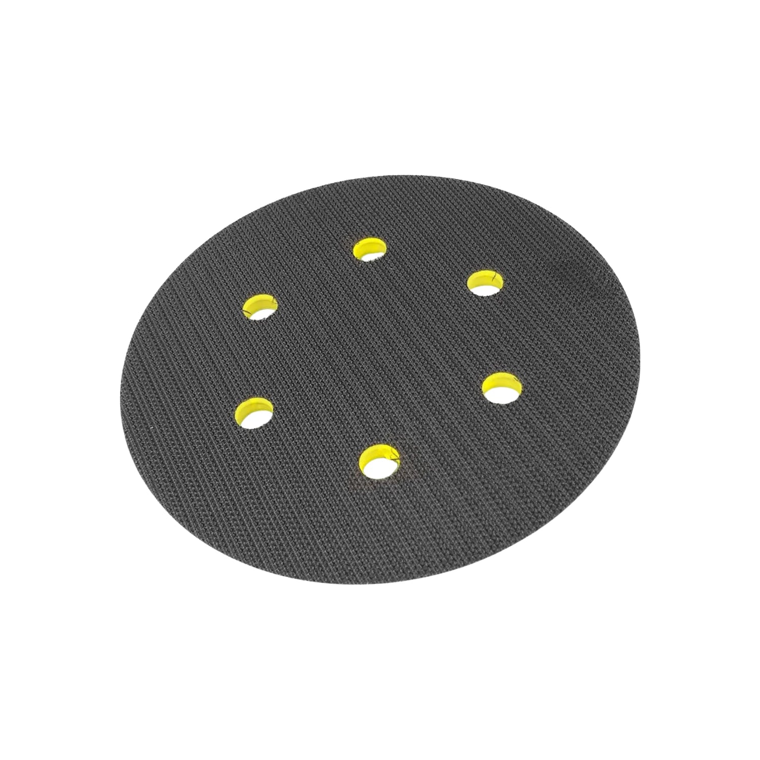 Plato lijador orbital de 6 pulgadas con sistema velcro, 5 agujeros, color gris oscuro