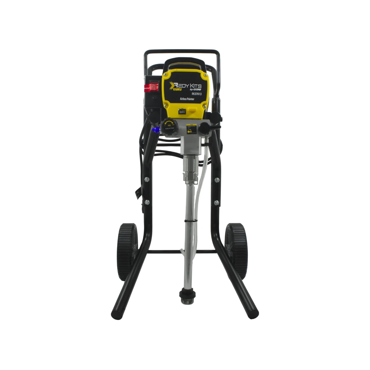 Equipo para pintar airless profesional Goni RK37013 Guru amarillo y negro con ruedas, para acabados uniformes