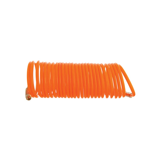 Manguera de aire para compresor de resorte naranja, 1/4" x 5m, con conectores de latón
