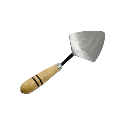 Cuchara de albañilería 9 pulgadas, mango de madera, hoja de metal para yeso y mortero