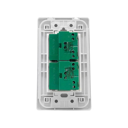 Placa eléctrica blanca Solaris WB-61 con dos receptáculos de 15A 125V para pared.