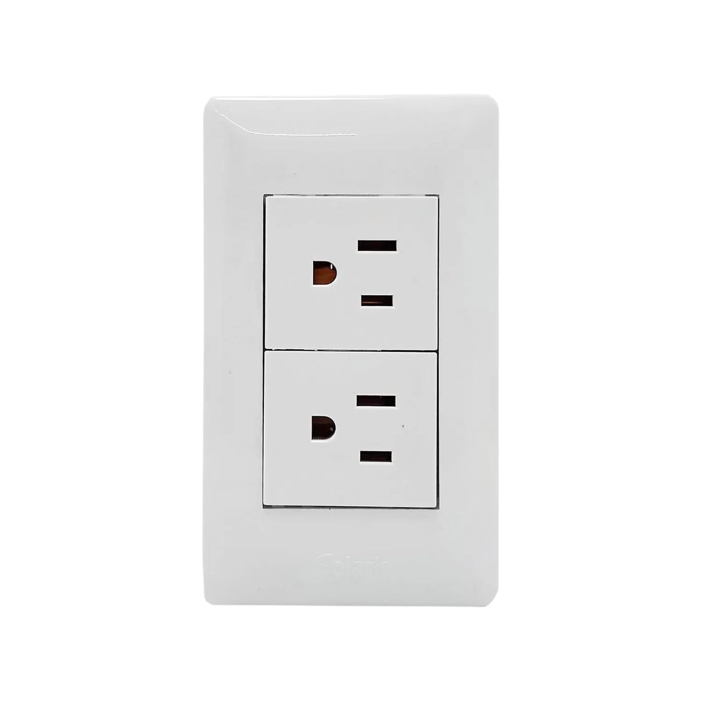Placa 2 contactos blanca Solaris WB-61 ultra