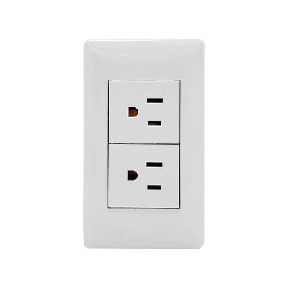 Placa 2 contactos blanca Solaris WB-61 ultra