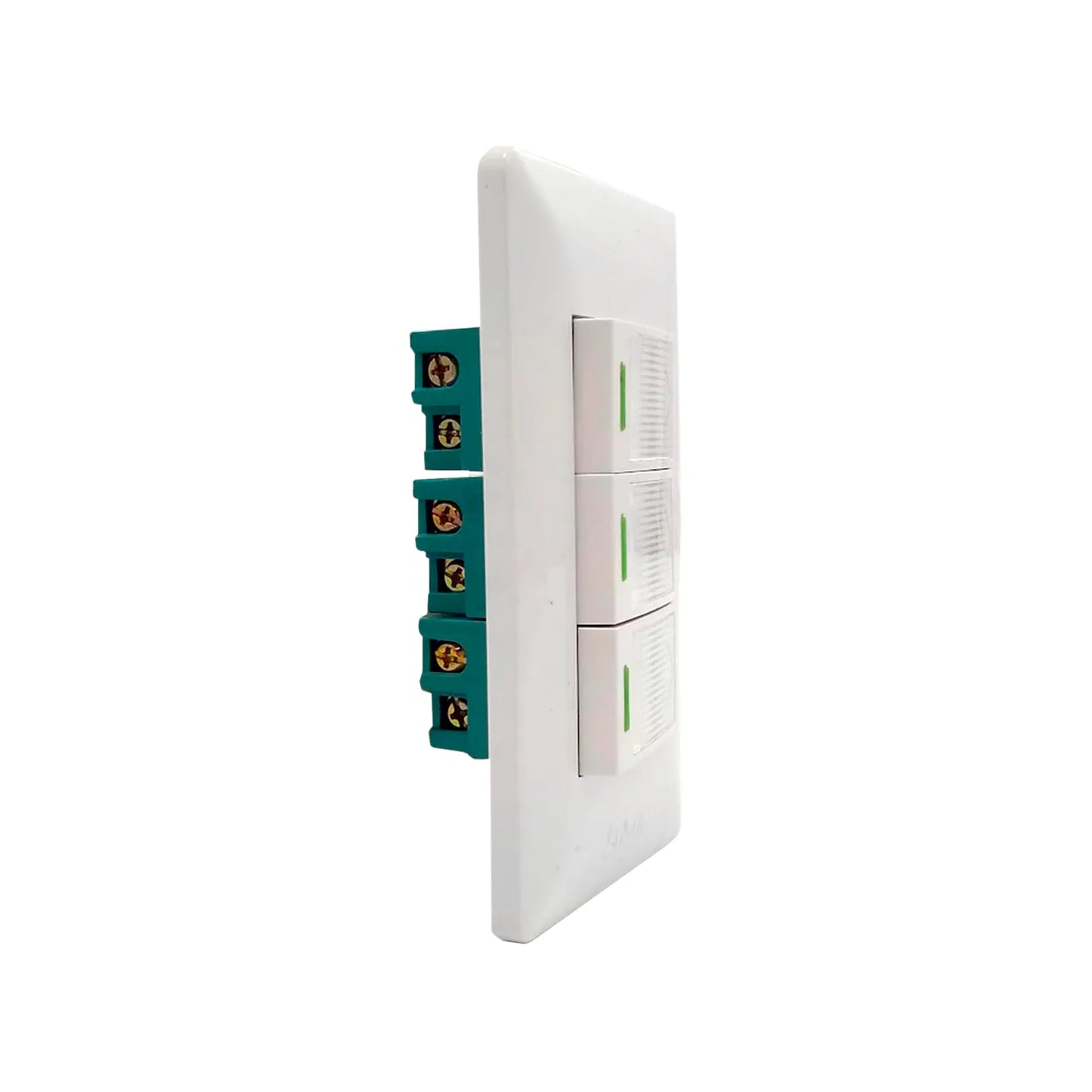 Placa 3 apagadores blanca Solaris WB-3 ultra