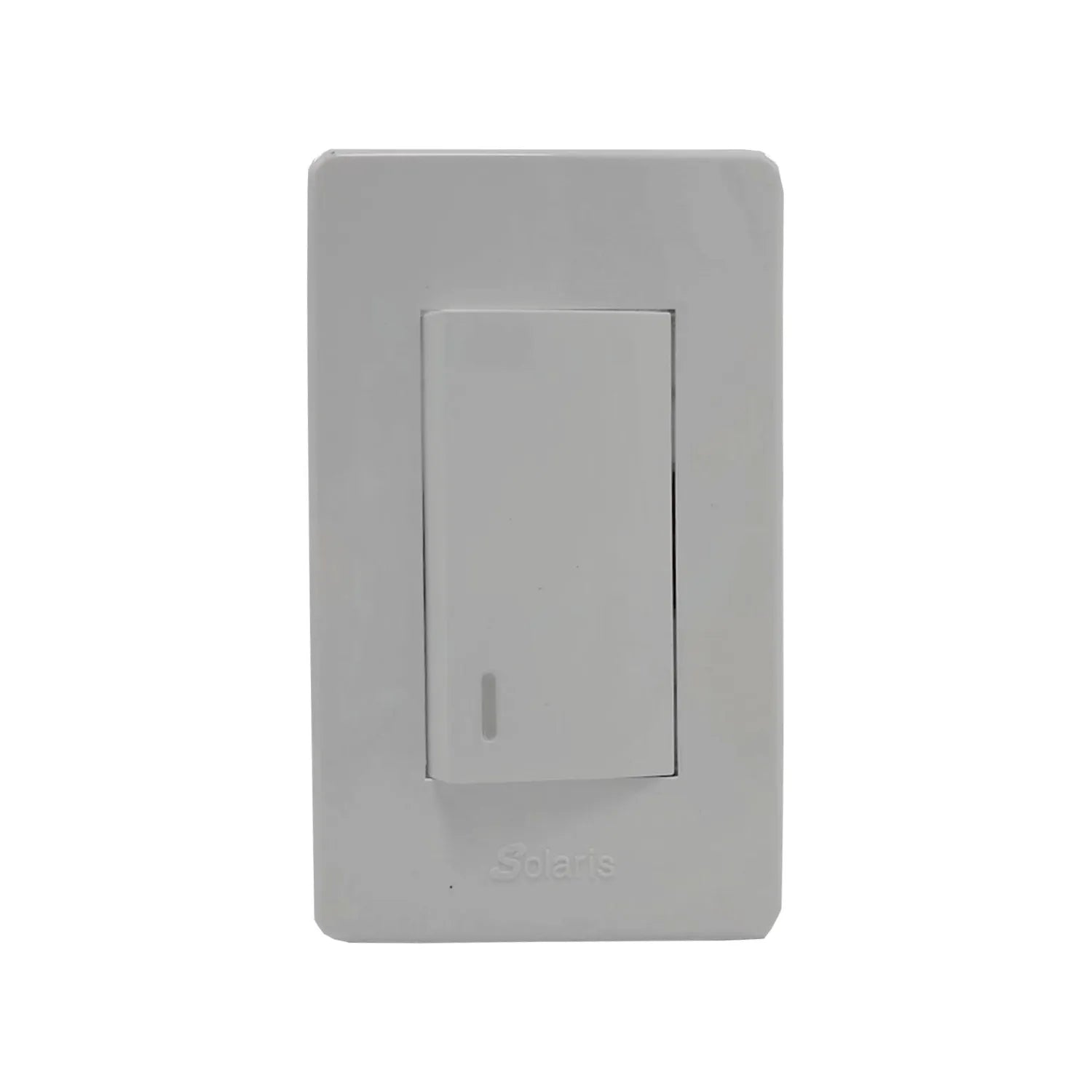 Placa de pared blanca Solaris con 1 apagador de escalera para interruptor de luz