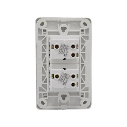 Placa 1 apagador/1 apagador escalera blanca Solaris 862DBC