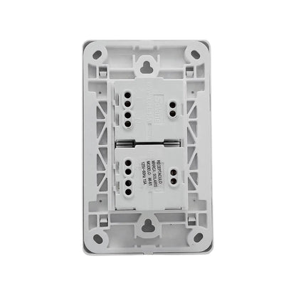 Placa 2 contactos blanca Solaris 8661BC